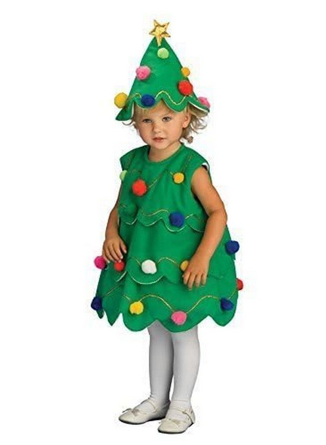 FancyDressWale Polyester Christmas Tree Dress For Kids, X-Mas Costume, Green (6-8 Years) - Image 2