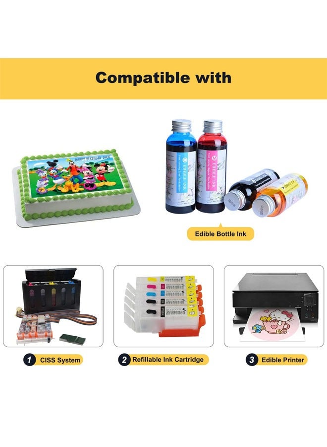 Taimi Edible Ink For Epson 4 Color Refillable Ink Used For Edible Ink Cartridge For Craft Chocolate Cake Printing  - Image 2