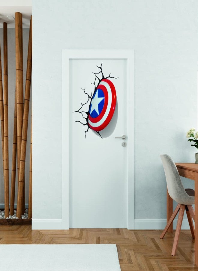 Techgifti ملصقات جدارية وأبواب بتصميم درع كابتن أمريكا من مارفل ليجندز من تيك جيفتي، مناسبة لغرفة المعيشة، غرفة النوم، والمكتب، مقاس 33 سم × 33 سم - Image 2