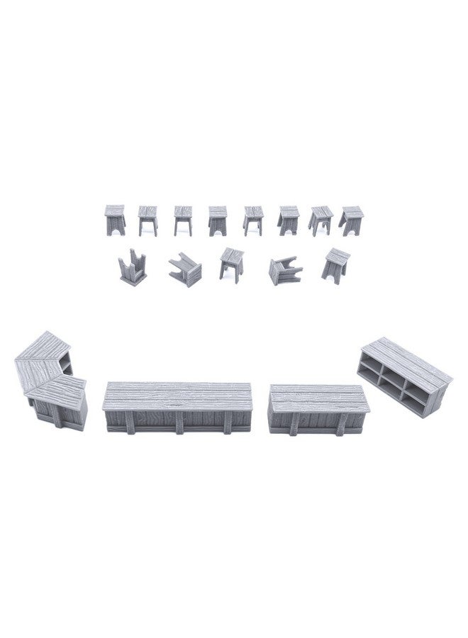 EnderToys Tavern Bar Furniture Set by EC3D, 3D Printed Tabletop RPG Scenery and Wargame Terrain 28mm Miniatures - Image 5