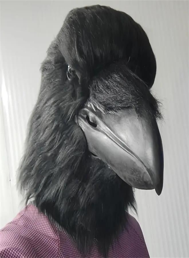 Halloween cute animal crow playing mask masquerade cos dress up props - Image 2