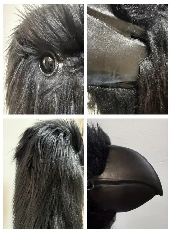 Halloween cute animal crow playing mask masquerade cos dress up props - Image 3