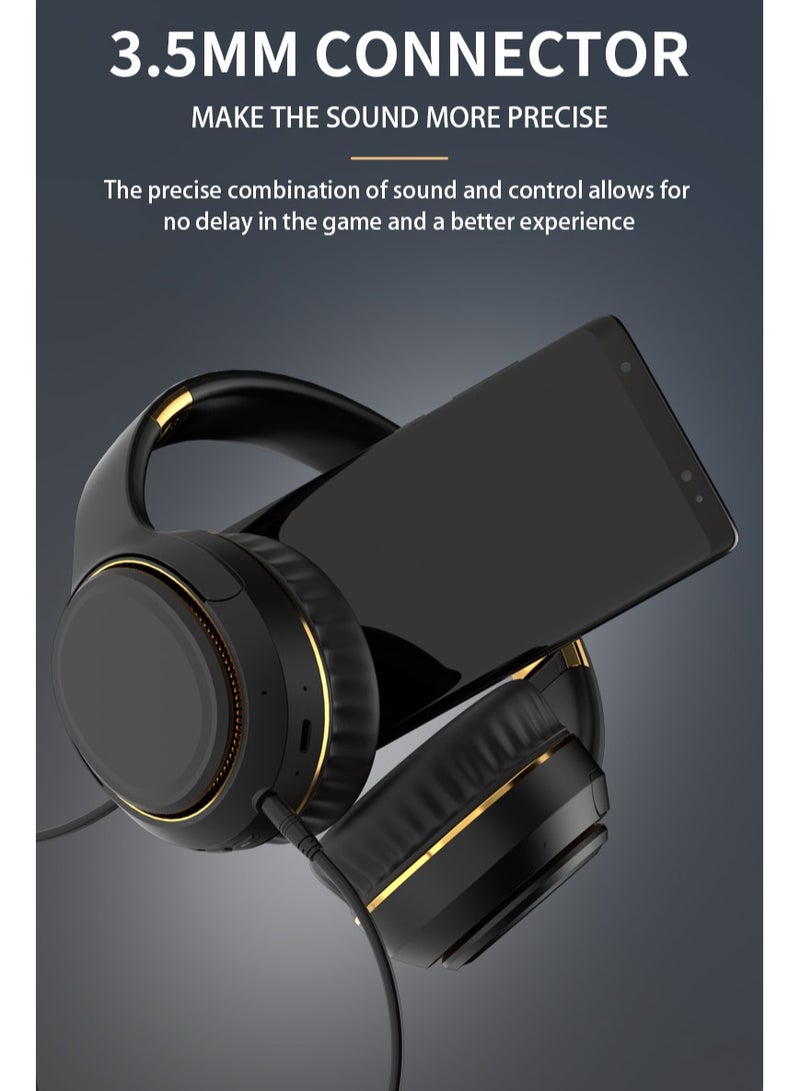 Pretocter H6 ENC Wireless Noise Cancelling Headphones 3D Surround Shock Bass HIFI Stereo Headphones HD Call Bluetooth5.3(Khaki）  - Image 5