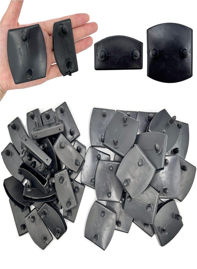 honigo 40pcs 54x9mm Black Replacement Bed Slat Plastic Centre Caps or End Caps Holders for Holding Securing Wooden Slats Bed Base,Width 54mm x Height 9 mm (20pcs End Caps and 20pcs Centre Caps) - Image 1