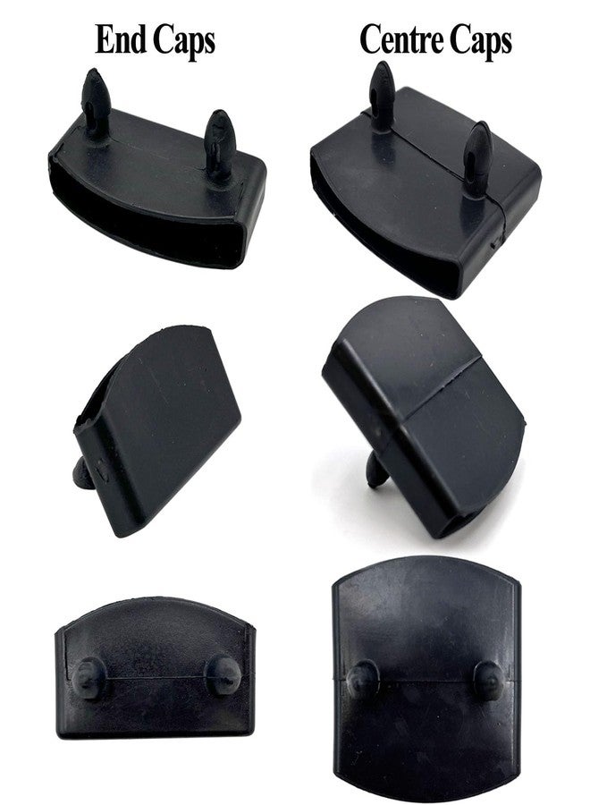 honigo 40pcs 54x9mm Black Replacement Bed Slat Plastic Centre Caps or End Caps Holders for Holding Securing Wooden Slats Bed Base,Width 54mm x Height 9 mm (20pcs End Caps and 20pcs Centre Caps) - Image 4