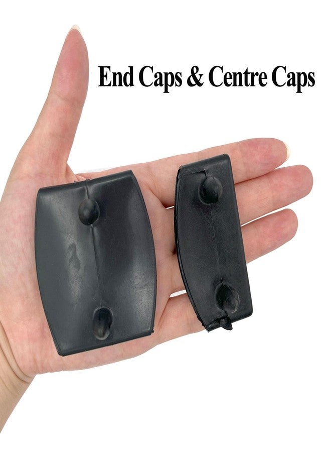 honigo 40pcs 54x9mm Black Replacement Bed Slat Plastic Centre Caps or End Caps Holders for Holding Securing Wooden Slats Bed Base,Width 54mm x Height 9 mm (20pcs End Caps and 20pcs Centre Caps) - Image 5
