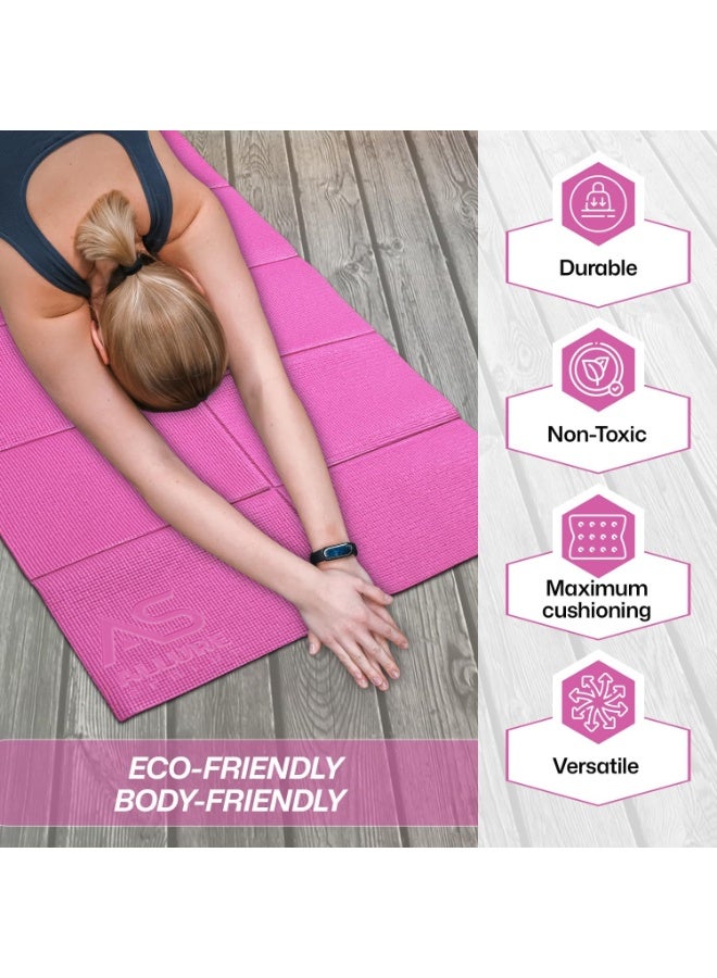 Allure Sphere Foldable Yoga Mat - Non Slip Double Sided, Lightweight, Eco-Friendly Exercise Mat - Portable With Carrying Bag Perfect For Gym, Home and Travel Workouts - Image 3