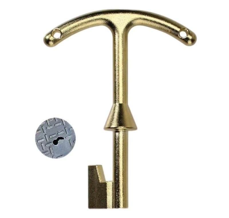 AGUNION M07001 55 Water Meter Box Key Water Meter Cover Key Water Meter Box Lid Key Lid Opening Tool 1 Pack