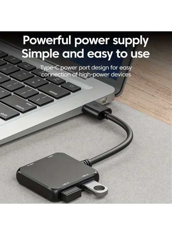 USB C Hub 4 منافذ USB 3.0 محول OTG نقل بيانات بسرعة 5 جيجابت في الثانية للكمبيوتر المحمول والكمبيوتر اللوحي - Image 3