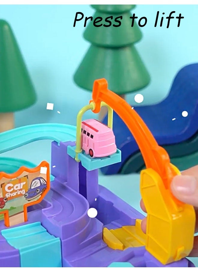 Car Adventure Toys Puzzle Rail Car, City Rescue Toy with Mini Cars, Preschool Toys for Toddlers, Kids Race Track Toys for 3 4 5 6 7 Years Old Boys Girls - Image 5