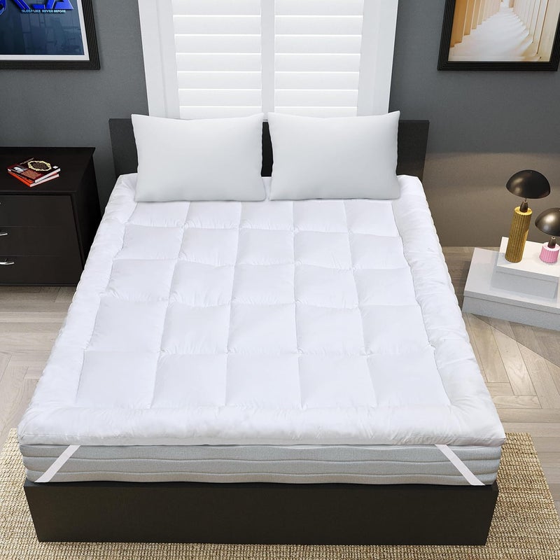 KEA Super Soft Polycotton MattressPaddingTopper for Comfortable Sleep Size Single 60 78 Inch - Image 1