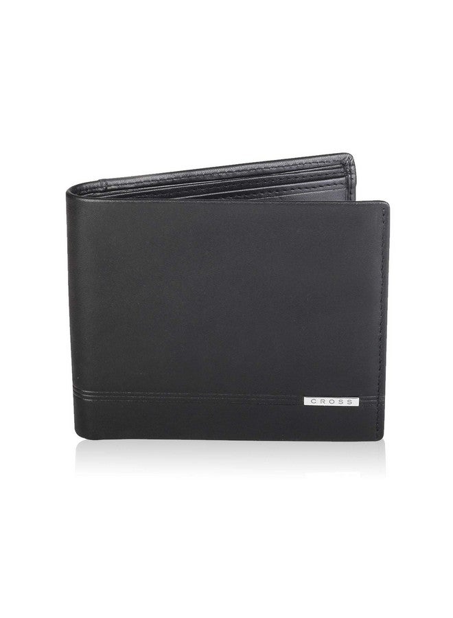 Cross Classic Century Branded Bi-Fold ID Wallets for Men Leather with Easy Compartment for Card - Black - Image 1