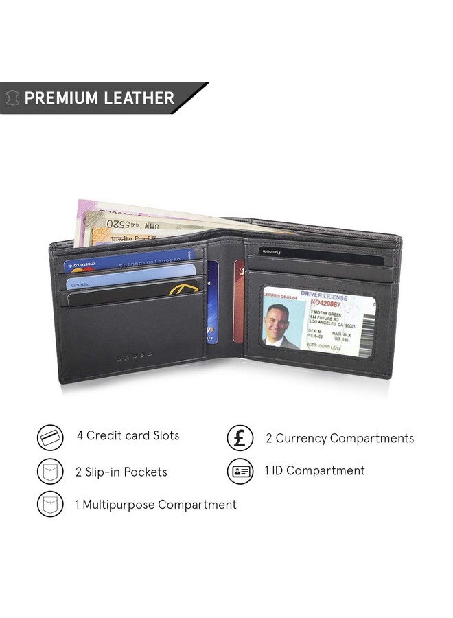 Cross Classic Century Branded Bi-Fold ID Wallets for Men Leather with Easy Compartment for Card - Black - Image 2
