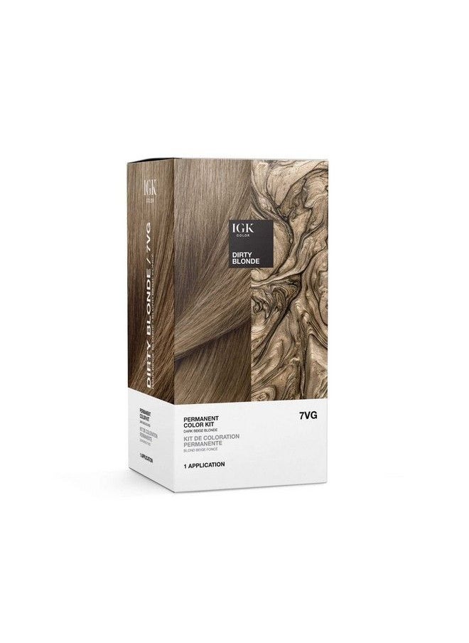iGK Permanent Color Kit Dirty Blonde Dark Beige Blonde 7Vg | Easy Application + Strengthen + Shine | Vegan + Cruelty Free + Ammonia Free | 4.75 Oz  - Image 1