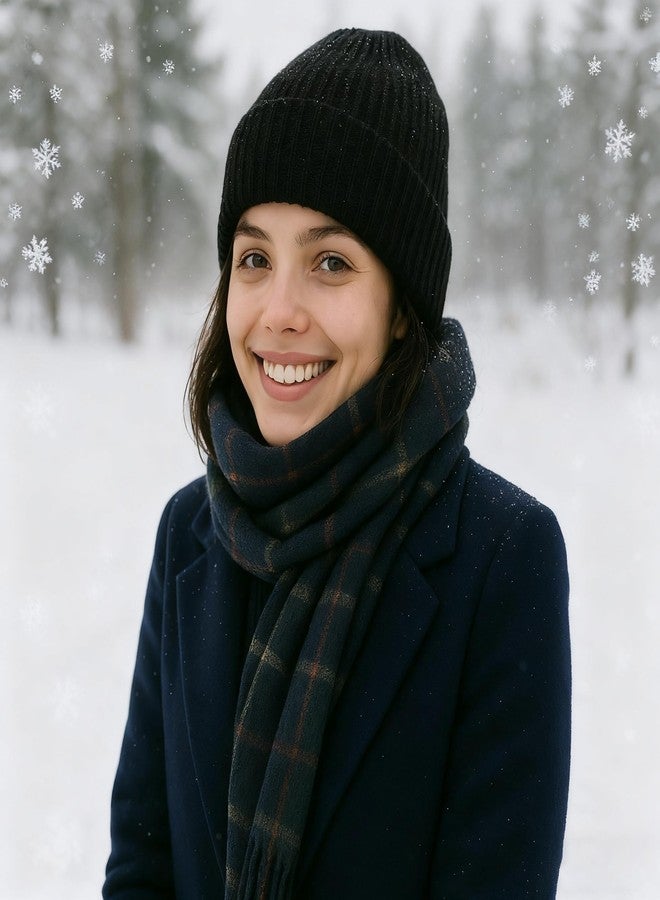 Ztl Men Women Merino Wool Beanie Hat Fleece Lined Ski Cap for Cold Weather & Large Heads(Black,XXL) - Image 5