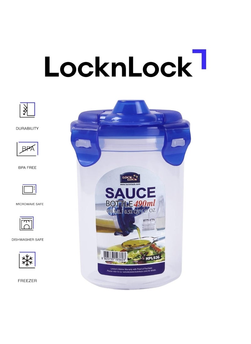 LOCK & LOCK LocknLock 490ml Sauce Bottle – Durable, BPA-Free Condiment Container, Dishwasher Safe  - Image 1