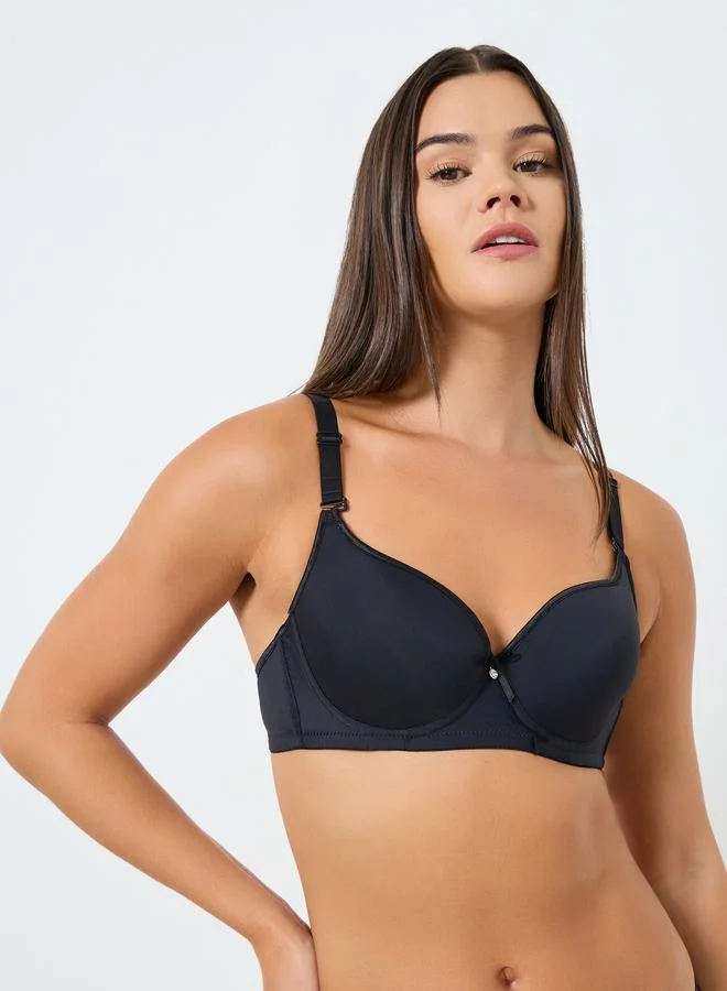 ستايلي مجموعة من 2 صدرية بالكونيت سادة مبطنة مع تفاصيل محزوزة