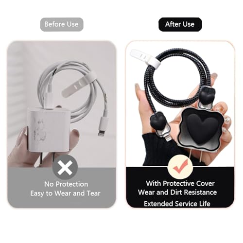CERLINK for Apple 18W/20W Charger Cover Cable Protector Transparent Charger Case Compatible with iPhone Chargers 18W & 20W - Image 5