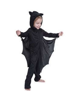 CityRiya-Long Halloween Bat Costumes for Kids, Vampire Bat Halloween Costumes, Black Bat Children Halloween Cosplay Costume Set, Zipper Dress for Girls, Animal Cosplay Dress Up Cosplay Bat Cape for Boys Girls Size XL  - Image 2
