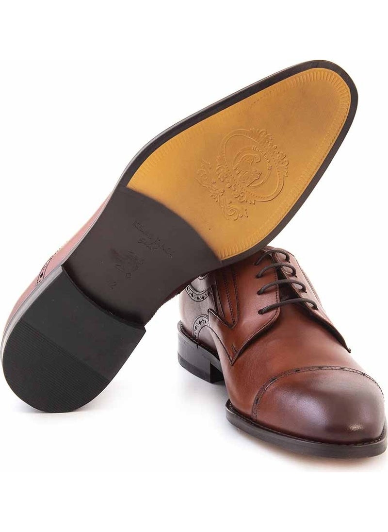 Kemal Tanca Gold Leather Laced Men's Classic Shoes 66-109  - Image 5