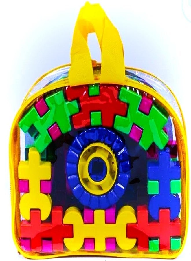 Manos Toddlers Educational & Learning Toys 30 Pieces Plastic Building Blocks for Kid I with Storage Bag Best Gift Toy Block Game for Kids Boys Girls - Image 1