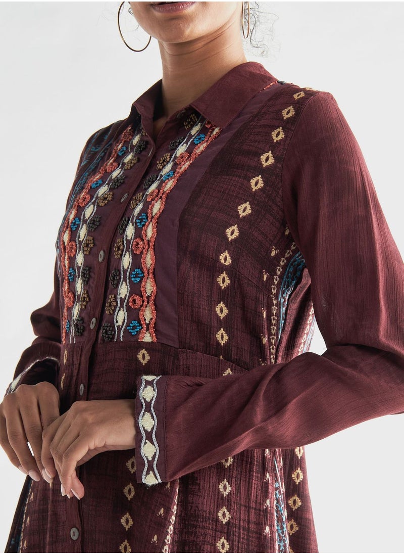 فاف - فستان ميدي مطبوع - Image 1