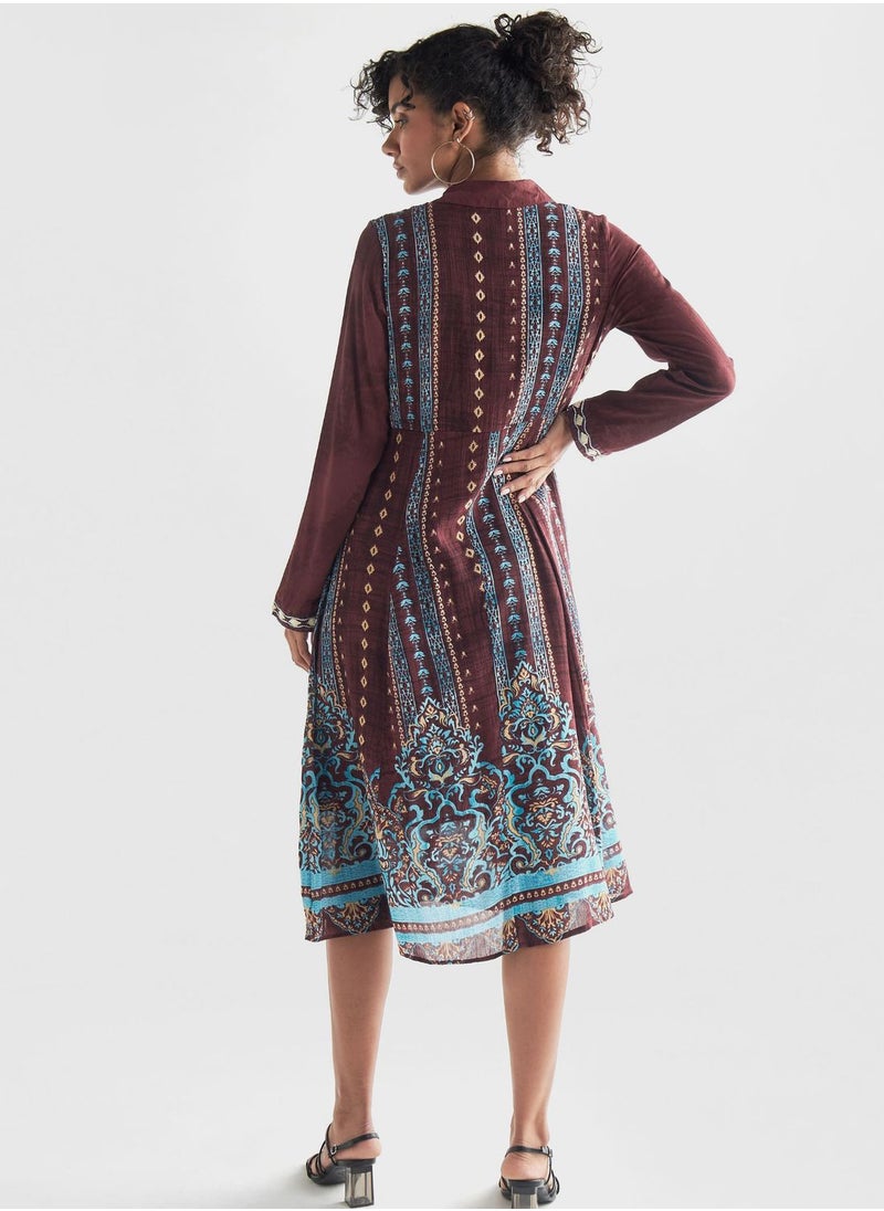 فاف - فستان ميدي مطبوع - Image 1