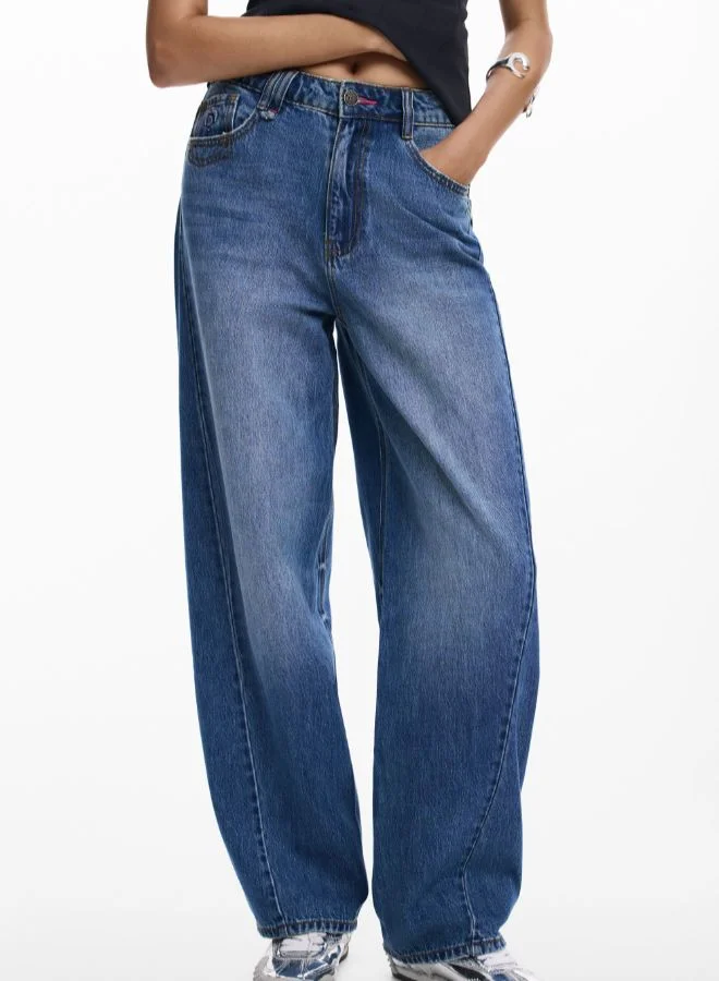 ديسيجوال بنطلون جينز فضفاض مع طبقات