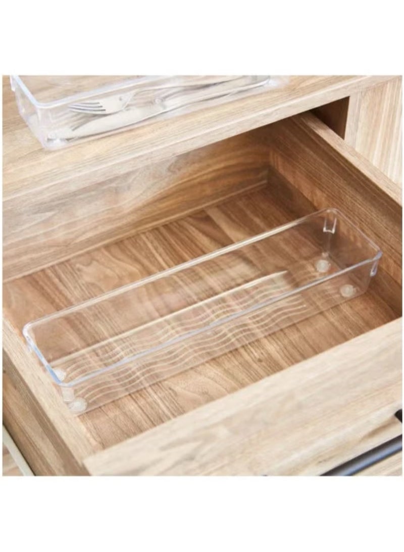 هوم بوكس منظم أوميجا للمطبخ بتصميم كبير شفاف 32x5.1x8.1سم - Image 1