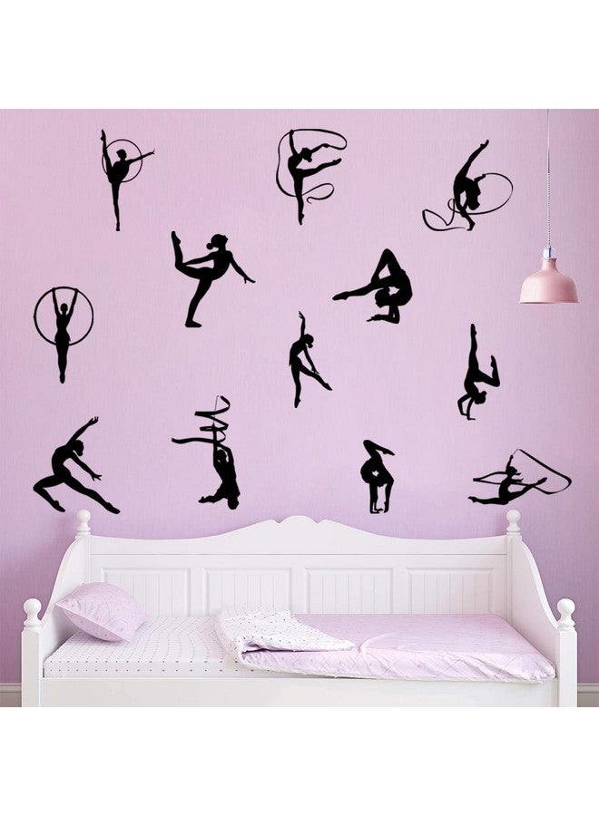 MEFOSS Black Dance Girl Wall Stickers Gymnastics Wall Decal Peel and Stick Removable Wall Stickers Girls Bedroom Dance Yoga Room Nursery Decor Set - Image 5