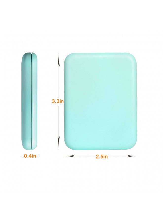 Kintion Pocket Mirror, 1X/3X Magnification LED Compact Travel Makeup Mirror with Light for Purse, 2-Sided, Portable, Folding, Handheld, Small Lighted Mirror for Gift, Cyan - Image 4