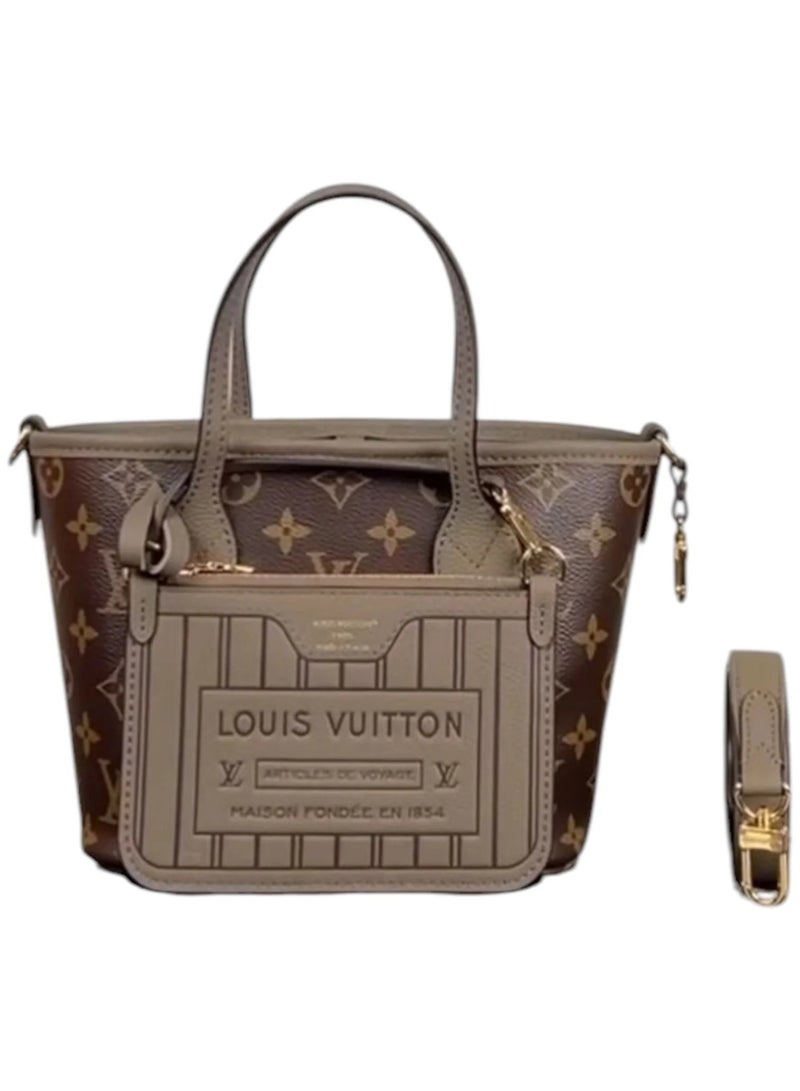 Louis Vuitton Compact Handbag with Detachable Pouch – Stylish Shoulder or Crossbody Bag for Women – Everyday Fashion Purse with Extra Storage - Image 4