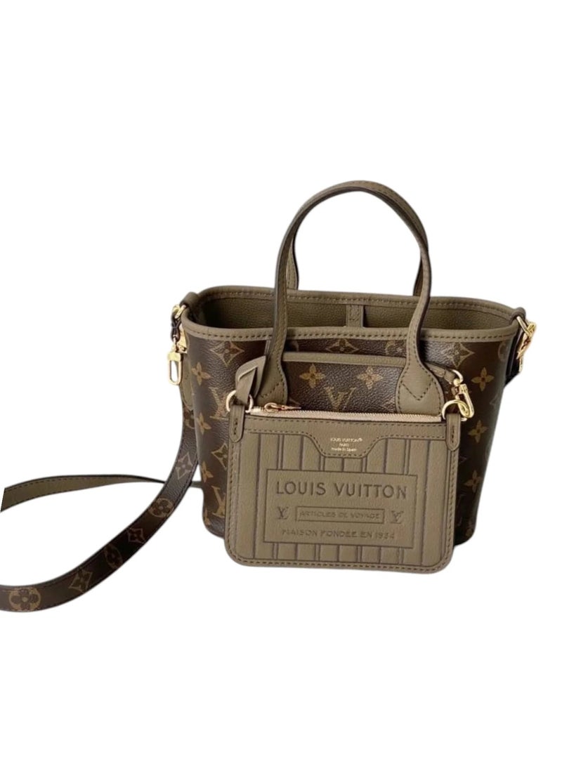 Louis Vuitton Compact Handbag with Detachable Pouch – Stylish Shoulder or Crossbody Bag for Women – Everyday Fashion Purse with Extra Storage - Image 1