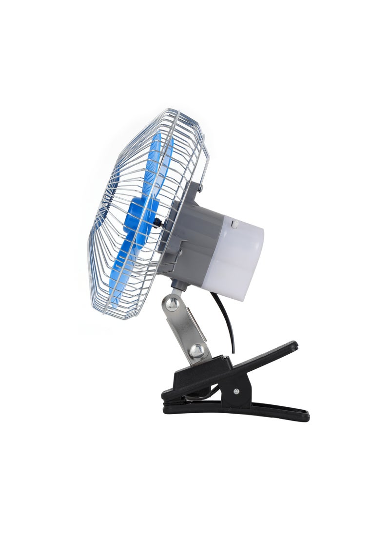KRYPTON Krypton 8" Oscillating Car Fan | Clip and Use, with Oscillation Function/ 3 Blades, 1 Speed and Strong Wind/ Perfect for Road Trips, Long Commutes, Warm-Weather Driving | KNF6612, 2 Years Warranty, Blue  - Image 2