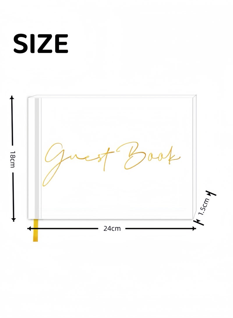Wedding Guest Register - Perfect Guest Register for Wedding Receptions, Baby Showers, Weddings and Special Events Polaroid Guest Register - 120 Blank Pages for Wedding Attendance, Photos - Beautiful Hardcover - Image 3