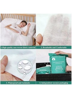MIRFA Disposable Travel Bed Sheet Set With 1 Quilt Cover 1 Fitted Sheet And 2 Pillowcases (Double Bed)  - Image 5