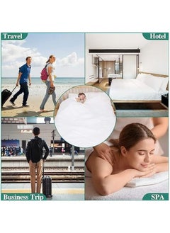 MIRFA Disposable Travel Bed Sheet Set With 1 Quilt Cover 1 Fitted Sheet And 2 Pillowcases (Double Bed)  - Image 3