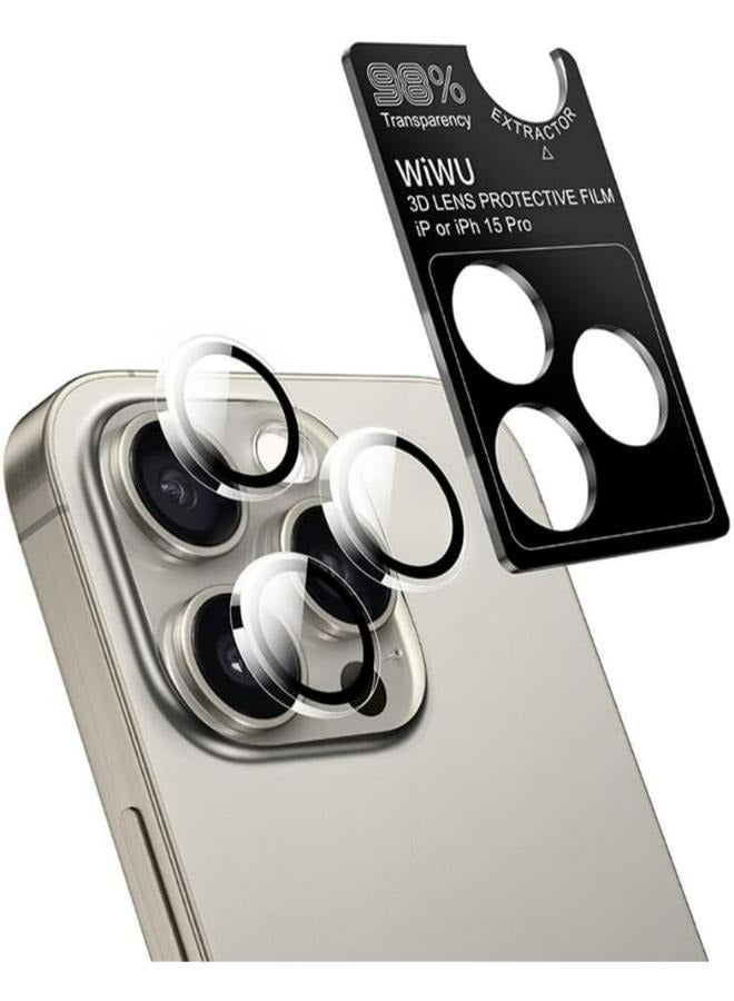 دبليو اي دبليو يو WIWU COMBO DUO Screen + Lens Tempered Glass Set 2 in 1 WI-IP002 iPhone 16 pro transparent Clear - Image 4