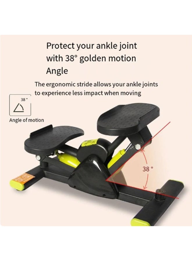 والالا جهاز خطوات للتمرين، جهاز خطوات صغير، جهاز تمارين القلب، جهاز خطوات ملتوي مع أشرطة مقاومة، حركة لأعلى ولأسفل لتمرين كامل الجسم، جهاز تمارين منزلي - Image 4