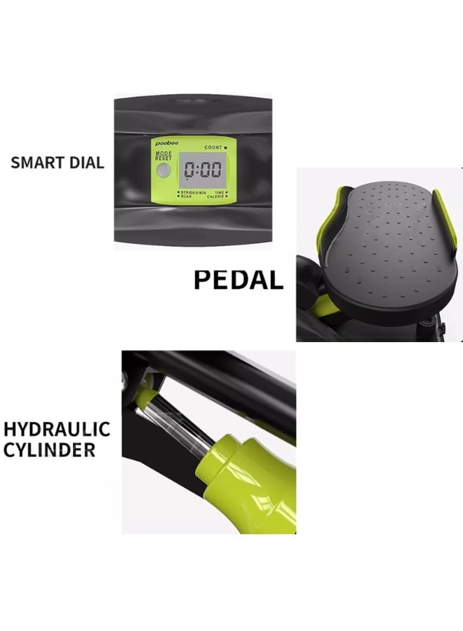 والالا جهاز خطوات للتمرين، جهاز خطوات صغير، جهاز تمارين القلب، جهاز خطوات ملتوي مع أشرطة مقاومة، حركة لأعلى ولأسفل لتمرين كامل الجسم، جهاز تمارين منزلي - Image 2