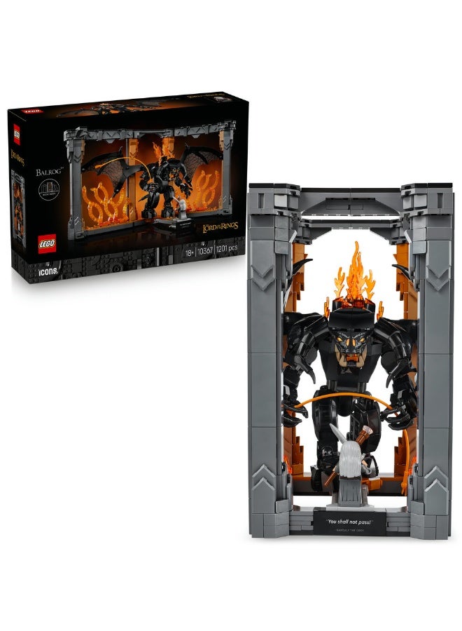 LEGO Icons The Lord Of The Rings: Balrog™ Book Nook 10367 (1201) Pieces - Image 1