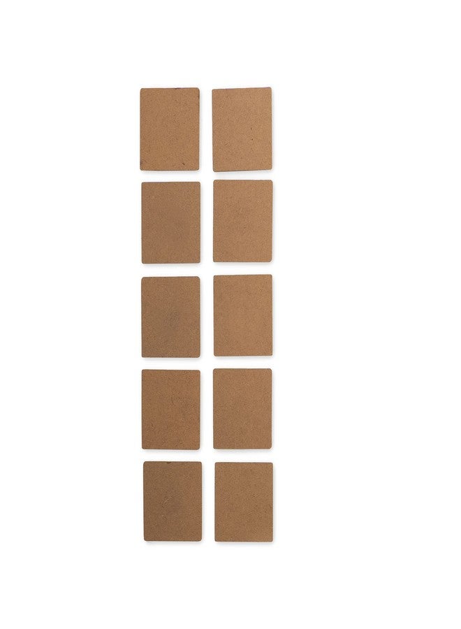IVEI DIY MDF Wood Sheet Craft Magnet - Plain MDF Fridge Magnet Blanks Cutouts Set for Painting Wooden Sheet Craft, Decoupage, Resin Art Work & Decoration (Square Set of 10) - Image 5