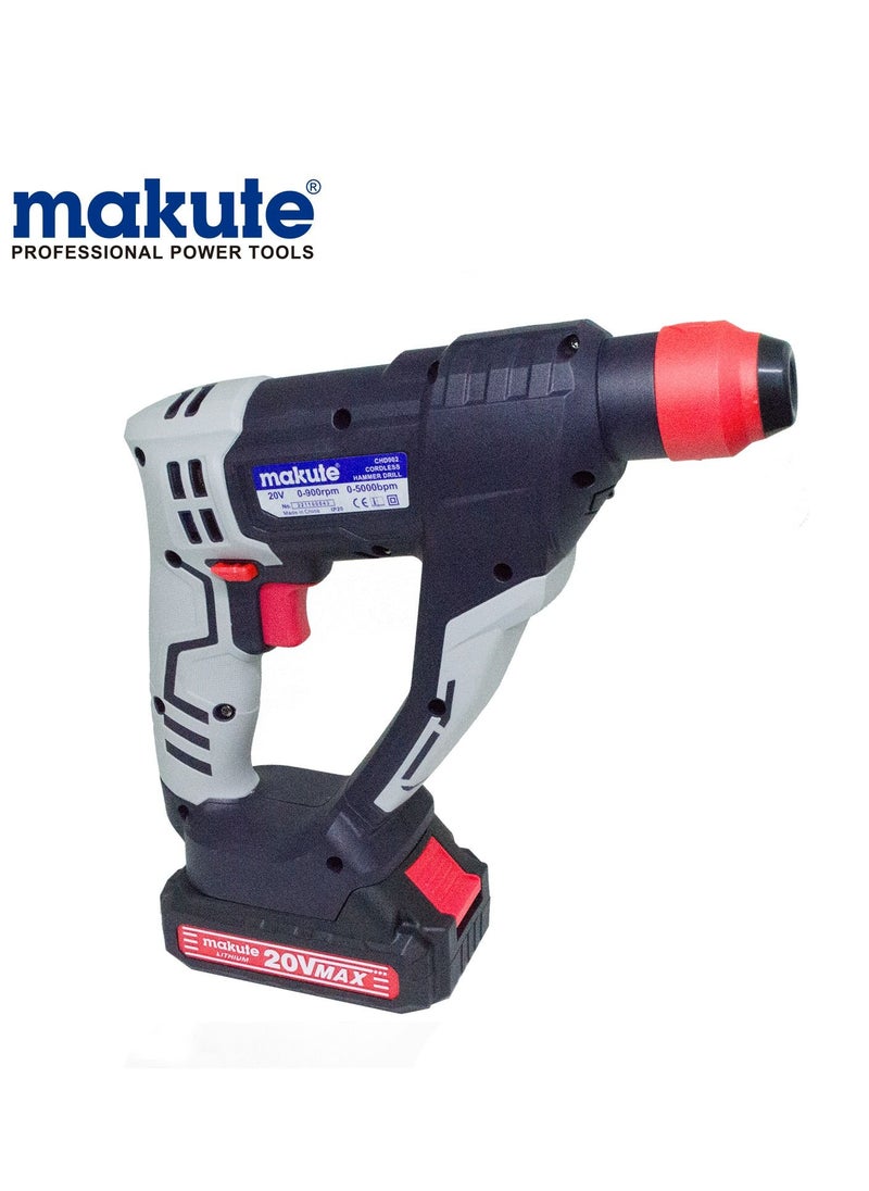 makute SDS Drill With Two Batteries, 12mm, Speed 900 rpm, Impact Force: 0-5000 spm, ISO9001 Quality Certificate  - Image 3
