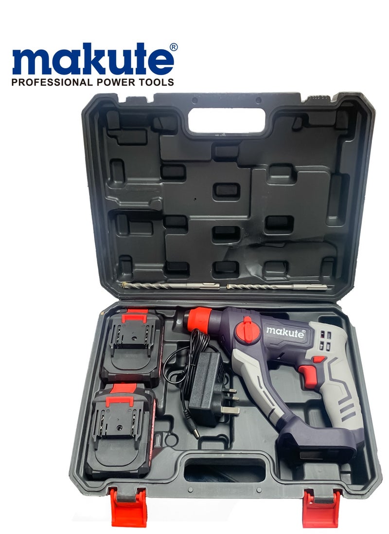 makute SDS Drill With Two Batteries, 12mm, Speed 900 rpm, Impact Force: 0-5000 spm, ISO9001 Quality Certificate  - Image 4