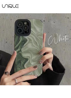 Unique Compatible with iPhone 15 Pro Max Case, Green Gradient Wave Pattern Phone Case-, All Inclusive Camera Protection, Shockproof Phone Case (Gradient Green)  - Image 2