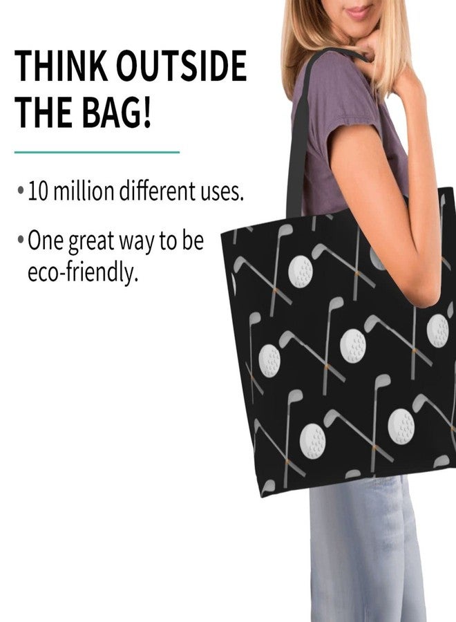 ASYG Golf Bag, Golf Ball Print Sling Bag, Cute Golf Print Pattern Tote Bag For Women Men - Image 2