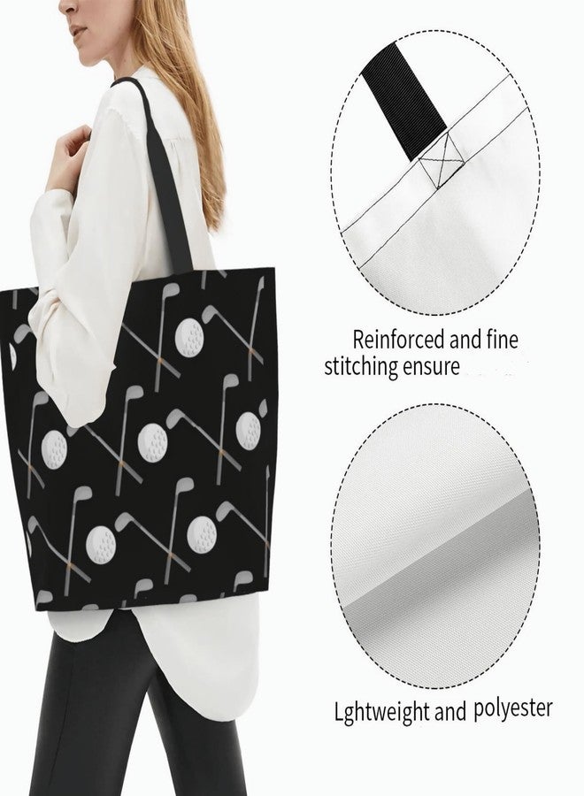 ASYG Golf Bag, Golf Ball Print Sling Bag, Cute Golf Print Pattern Tote Bag For Women Men - Image 4