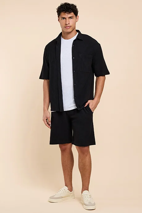 أر أند بي Embroidered Shorts with Drawstring Waist