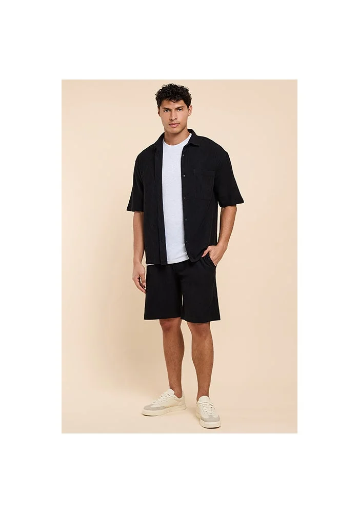 R&b Embroidered Shorts with Drawstring Waist