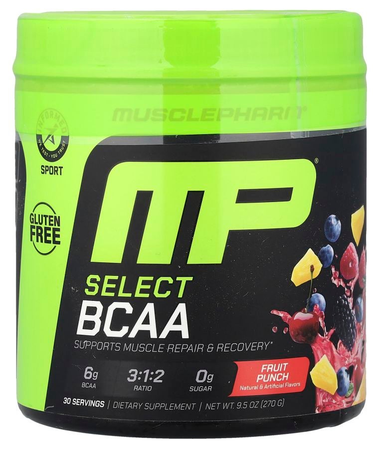 MusclePharm Select BCAA Fruit Punch 9.5 oz (270 g)
